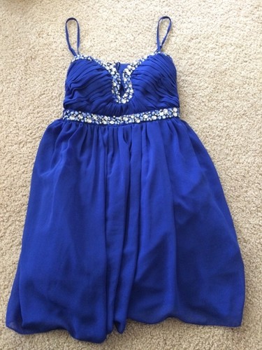 Deb royal blue - short, prom